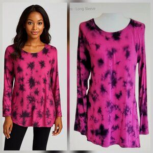 Calvin Klein Performance Longline Tee Tie Dye Boho Tunic Sz Med/Large